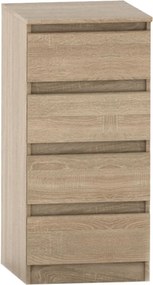 4 fiókos komód, tölgy sonoma, HANY NEW 009