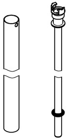 GROHE 48515000 - Rúd zuhanyrendszerhez, fényes króm