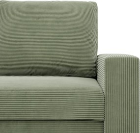 Zeus fotel, egyenes kartámasz, kordbársony, bonell töltet, zöld