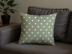Pamut párnahuzat SAGHEARTS POLY 45x45 cm, zöld