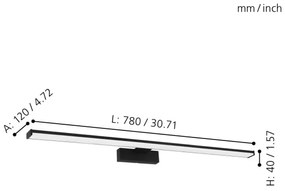 Eglo 98677 - PANDELLA 1 LED 14W 230V IP44 für Badspiegelbeleuchtung