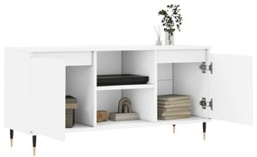 fehér szerelt fa TV-szekrény 104 x 35 x 50 cm