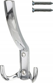 Akasztó 3 karos csavarozható Polírozott Króm akasztó az előszobába