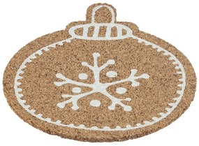 Altom Kork alátét Christmas tree bauble 10,7 x 10x 0,3 cm, 6 db-os szett