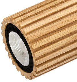 Brilagi - Spotlámpa MODERN WOOD 3xGU10/8W/230V gumifa/fekete