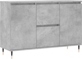 vidaXL betonszürke szerelt fa tálalószekrény 101,5 x 35 x 70 cm