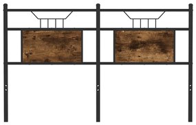 füstös tölgy színű szerelt fa és acél fejtámla 137 cm