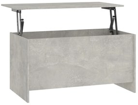Betonszürke szerelt fa dohányzóasztal 102 x 55,5 x 52,5 cm