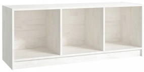 fehér tömör fenyőfa TV-szekrény 104 x 33 x 41 cm