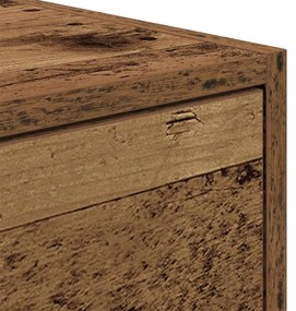 antik fa színű szerelt fa TV-szekrény 100x31x25,5 cm
