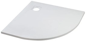 Cagliari White 80x80x2,6 cm íves, SMC zuhanytálca szifonnal