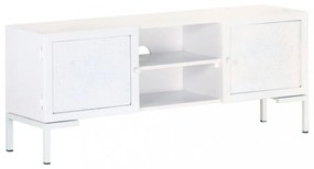 fehér tömör mangófa TV-szekrény 115 x 30 x 46 cm