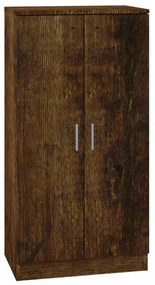 füstös tölgy színű szerelt fa cipősszekrény 55 x 35 x 108 cm