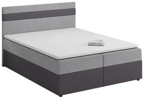 Franciaágy Boxspring 180x200 cm Mimosa (ágyráccsal és matraccal) (sötétszürke + szürke). 1007819