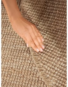 Natúr színű juta kerek szőnyeg ø 160 cm Bouclé Jaipur – Hanse Home