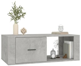 Betonszürke szerelt fa dohányzóasztal 100x50,5x35 cm