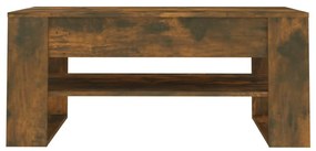 Füstös tölgy színű szerelt fa dohányzóasztal 102 x 55 x 45 cm
