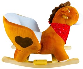 Lóvacska hintaszék, puha plüss ülőhinta, zene, 1 év +