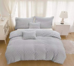 3 részes mikroplüss lapok 200x140cm+90x70cm Exklusive Sweet világosszürke TiaHome