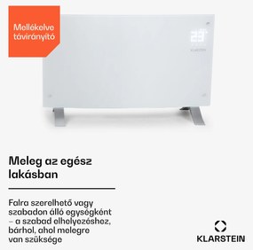 Klarstein Bornholm Curved Ambient, konvektor, 1000/2000 W, fehér