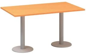 Alfa Office  Alfa 400 konferenciaasztal szürke lábazattal, 140 x 80 x 74,2 cm, bükk Bavaria mintázat%