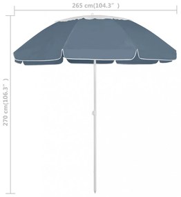 kék strandnapernyő 300 cm