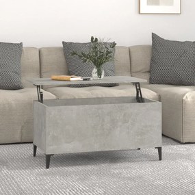 Betonszürke szerelt fa dohányzóasztal 90x44,5x45 cm
