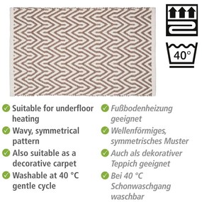 Bézs újrahasznosított műanyag fürdőszobai kilépő 50x80 cm Altai – Wenko