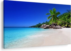 Kép a strandról a Praslin szigeten (90x60 cm)