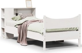 vidaXL fehér tömör fenyőfa ágy matrac nélkül 75 x 190 cm