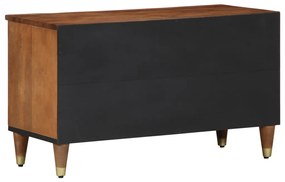 Média szekrény Mézbarna Tömör mangófa, Mérnöki fa 80 x 33 x 46 cm