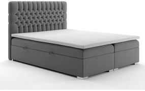Franciaágy Boxspring 160 cm Daliny (szürke) (tárolóhellyel). 1020258