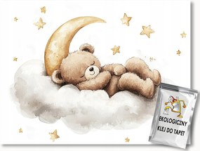 Fotótapéta Flizelina Éjszaka Hold Csillagok Mackó Álom Mese 400x280 ragasztó