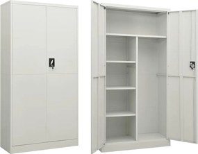 vidaXL világosszürke acél zárható szekrény 90 x 40 x 180 cm