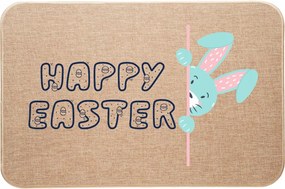 Húsvéti Lábtörlő lenvászonból Happy Easter húsvéti nyuszi