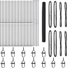 vidaXL Kerítésoszlop Szürke 100 x 1,6 m (36 mm háló) Acél és PVC