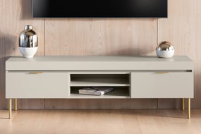 Sentia TV-szekrény 157 cm - kasmír / aranysárga lábak