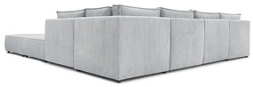 Világosszürke kordbársony sarokkanapé ("U" alakú-variálható) Nihad modular – Bobochic Paris