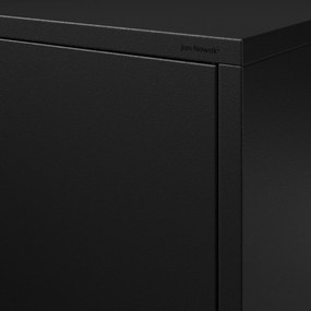 Fekete polcos fém szekrény lábakon – VITO Modern 800 x 1015 x 400 mm