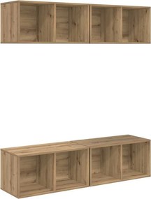 vidaXL TV szekrény garnitúra 4 pcs Artisan tölgy 37 x 37 x 72 cm