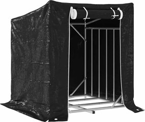 vidaXL Tűzifa állvány esővédővel 101x61x110,5 cm horganyzott acél