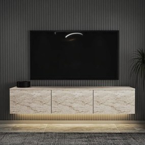 TV szekrény Neon Illuminated - Travertine