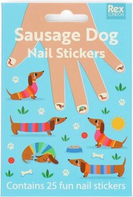Kreatív készlet Sunny Sausage Dog – Nail stickers – Rex London