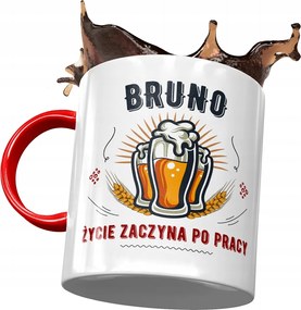 Piros Bögre Bruno Férj Kolléga Ajándék Nyomtatott Fotóval