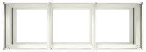 vidaXL ültetvény Fehér 120x40x80 cm Hidegen hengerelt acélból