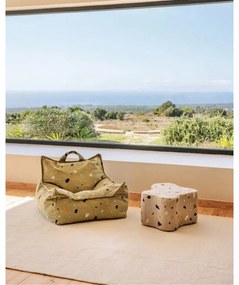 Világosbarna buklé-zsenília gyerek puff Terrazzo Cloud – Wigiwama