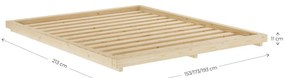 Borovi fenyő franciaágy ágyráccsal 160x200 cm Dock – Karup Design