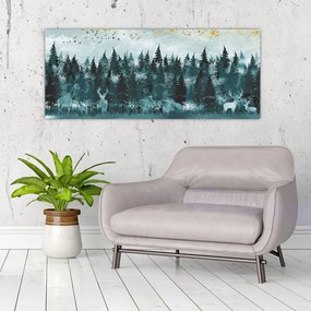 Kép - Állatok az erdőben (120x50 cm)