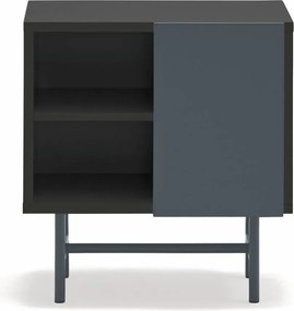 Fekete-antracitszürke matt éjjeliszekrény Nube – Teulat
