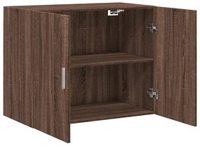barna tölgy színű szerelt fa faliszekrény 80 x 42,5 x 64 cm